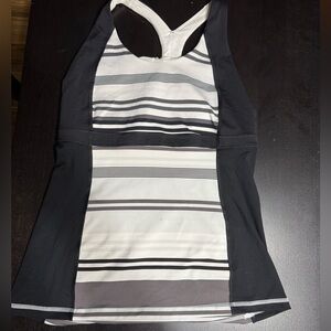 Lululemon Striped Racerback Tank Top w/ Built-In Bra (matching skirt in closet)